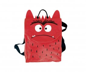 Mochila Infantil El Monstruo de Colores Roja Personalizable