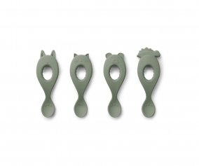 Pack 4 Cucchiai Silicone Liva Faune Green