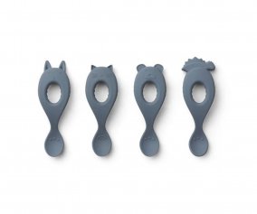 4 Cucharas Silicona Liva Blue Wave