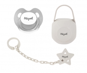 Pack Regalo Beb Bsico Gris Personalizable
