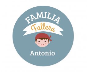 Chapa Personalizada Pap Familia Fallera