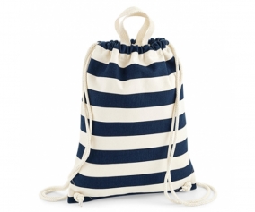Mochila Saco Nautical Natural-Navy Personalizable