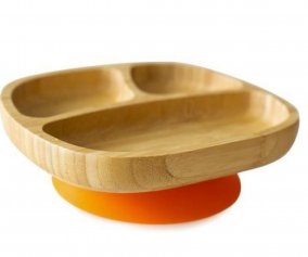 Piatto Ventosa Eco Bamb Toddler Arancio