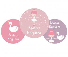 Pack 3 Distintivi Personalizzati Ballerina