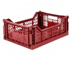 Caisse Pliable Taille M Lillemor Rouge Fonc