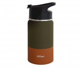 Green/Brown Stainless Steel Thermal Bottle 375ml