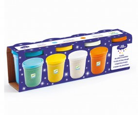 4 Vasetti di Plastilina con Glitter