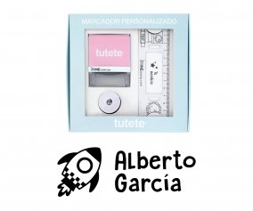 Sello Personalizado Espacio +  Cinta Blanca para Ropa Oscura