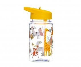 Personalised Plastic Bottle with Straw Savannah Safari