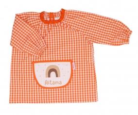 Babi con Bolsillo Central Arcoiris Naranja Personalizado