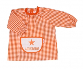 Babi con Bolsillo Central Estrella Naranja Personalizado