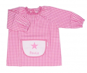 Babi con Bolsillo Central Estrella Rosa Personalizado