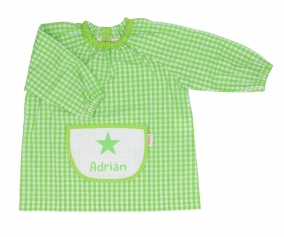 Babi con Bolsillo Central Estrella Verde Personalizado