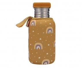 Botella Acero con Funda Arcoiris Mostaza Personalizable 500ml