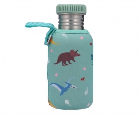 Personalised Steel Bottle with Dinosaurs Neoprene Cover 500ml