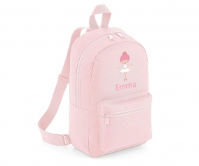 Mini Fashion Pink Personalised Ballerina Backpack