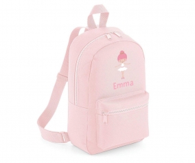 Zaino Mini Fashion Rosa Ballerina Personalizzato