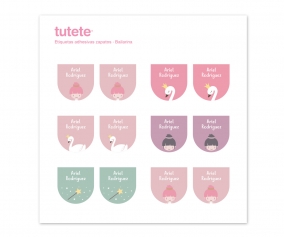 12 Etichette Adesive Scarpe Ballerina