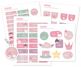 Iron-On Labels and Stickers Ballerina Combo Pack