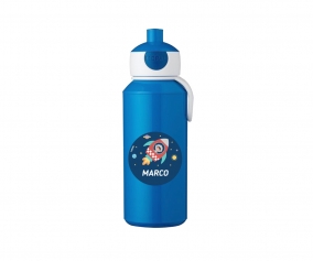 Personalised Campus Pop-Up Drinking Bottle Blue Space 400ml