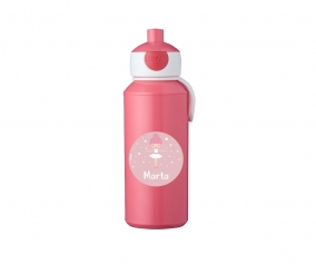 Personalised Campus Pop-Up Drinking Bottle Pink Ballerina 400ml