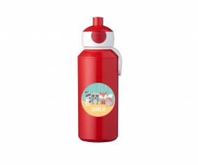 Borraccia Campus Pop-Up Rosso 400ml Personalizzata Animali