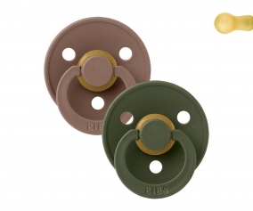 2 Succhietti BIBS Colour Round Woodchuck/Hunter Green