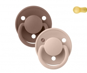 2 BIBS Soothers De Lux Woodchuck/Blush