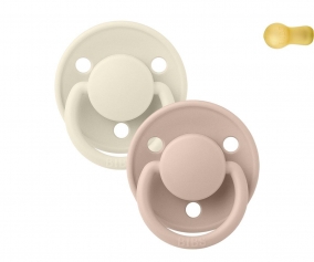 2 BIBS Soothers De Lux Ivory/Blush