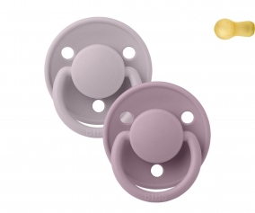 2 BIBS Soothers De Lux Dusky Lilac/Heather