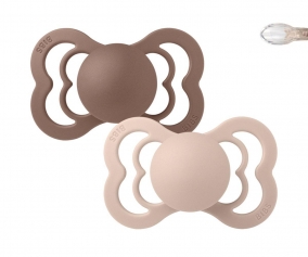 2 BIBS Supreme Soothers Woodchuck/Blush Silicone