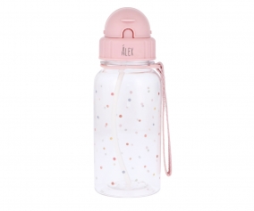 Botella Plstico Dots Pink Personalizable