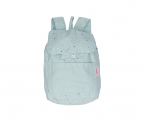 Mochila Pequea Tela Dots Sage Personalizable