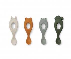 4 Liva Silicone Spoons Hunter Green