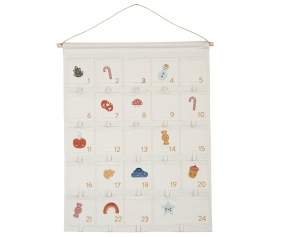 Calendario Adviento Pared Bolsillos Bordados