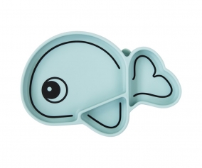 Piatto Antiscivolo Silicone Stick&Stay Wally Blue