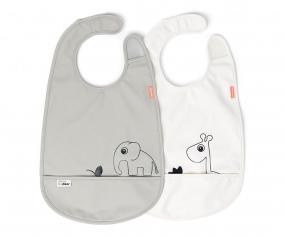 2 Baberos Deer Friends Gris/Beige