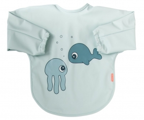 Babero con Mangas Sea Friends Blue 6-18m Personalizable