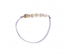 Personalised Bracelet 3 Initials Lilac
