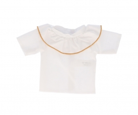 Camisa Cutie con Volante Mostaza para Mueco