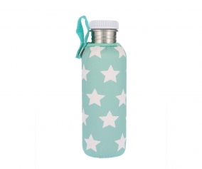 Personalised Steel Bottle with Sage Stars Neoprene Cover 750ml