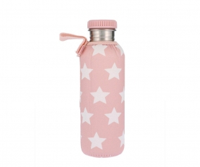 Personalised Steel Bottle with Blush Stars Neoprene Cover 750ml