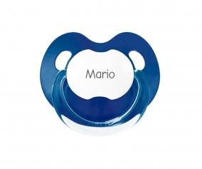Ultramarine Blue Retro Personalised Soother