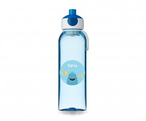 Personalised Campus Pop-Up Drinking Bottle Blue Shark 500ml