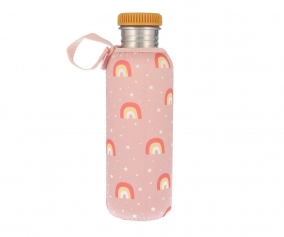 Botella Acero con Funda Arcoiris Rosa Personalizable 750ml