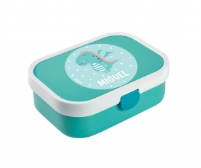 Personalised Turquoise Midi Campus Lunch Box Dragon