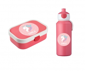 Set Pranzo Campus Rosa Personalizzato Unicorno