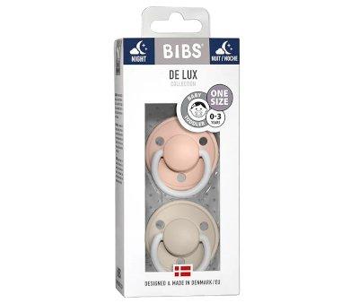 2 Chupetes Nocturnos BIBS De Lux Blush/Vanilla