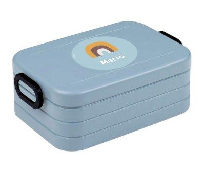 Bento Box Midi Nordic Blu Personalizzata Arcobaleno Senape