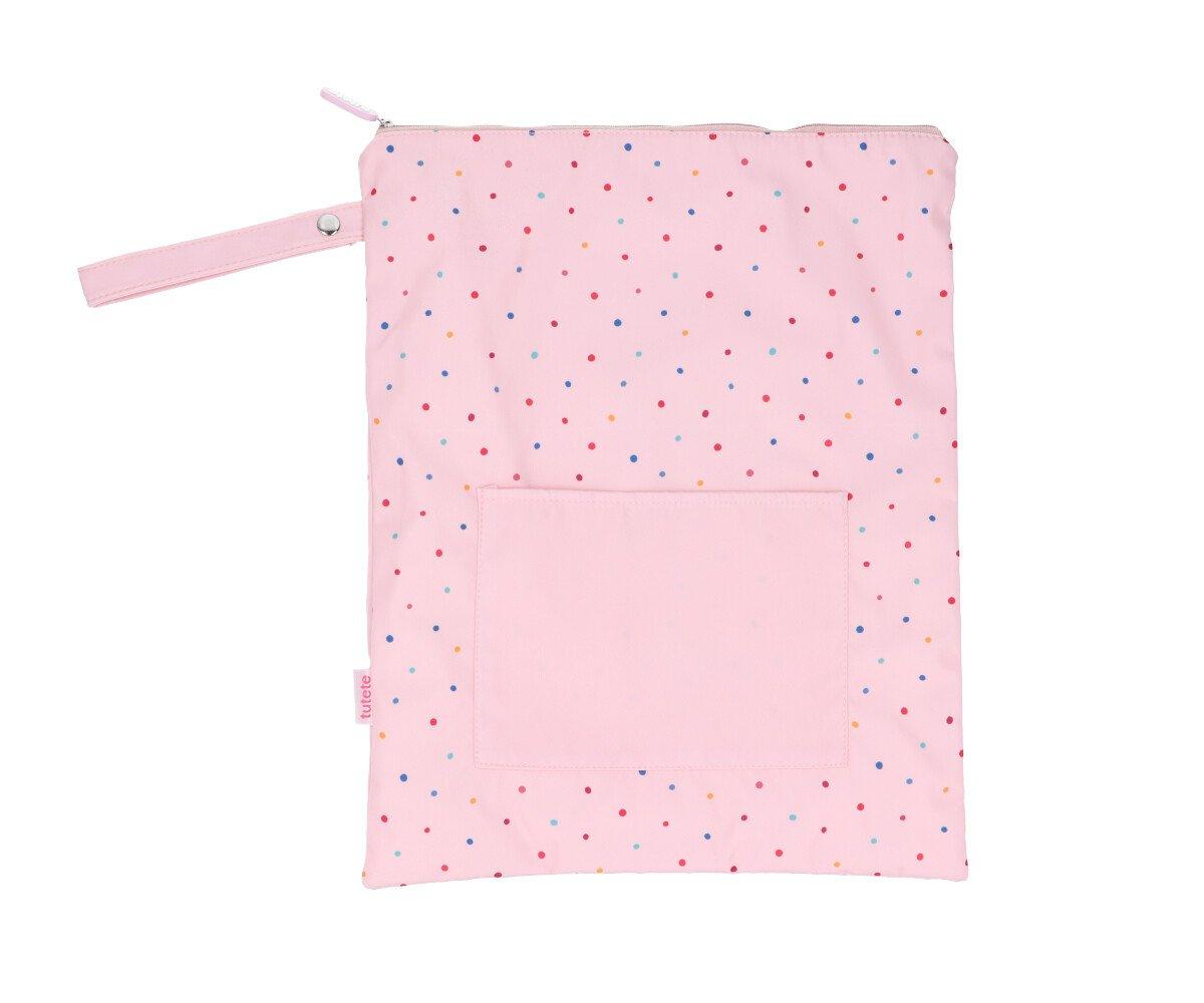 Bolsa Impermeable Grande Dots Pink Personalizable